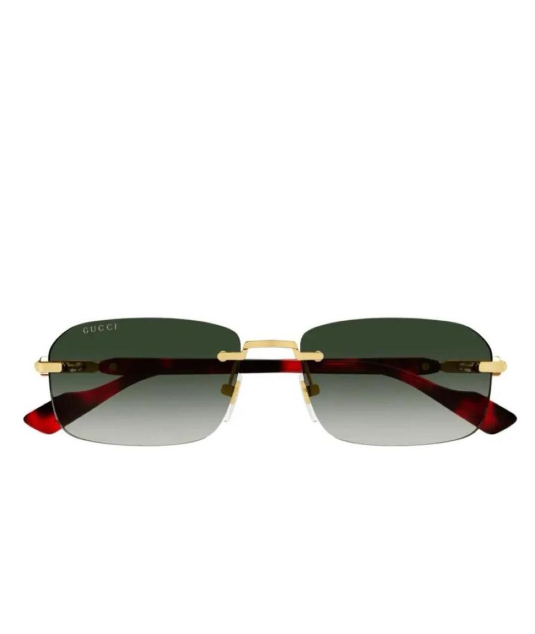 GUCCI Черные металлические солнцезащитные очки, фото 2