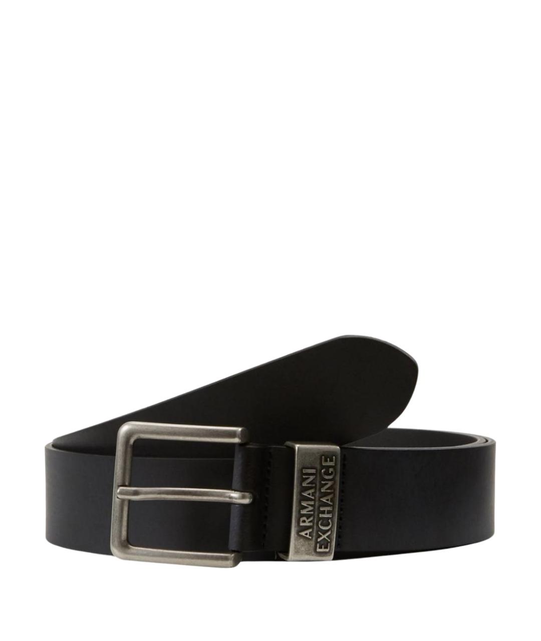 ARMANI EXCHANGE Черный кожаный ремень, фото 1