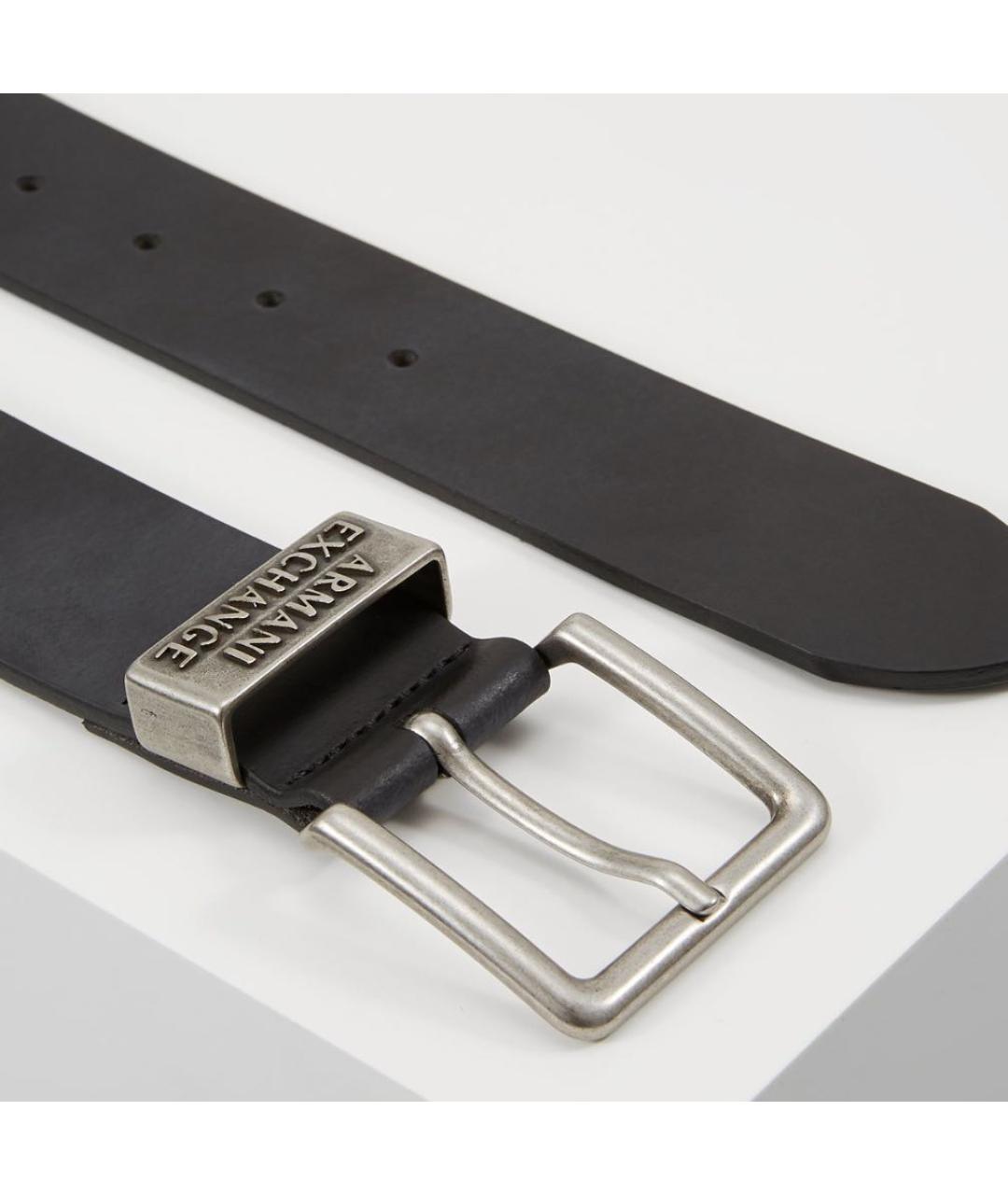 ARMANI EXCHANGE Черный кожаный ремень, фото 3