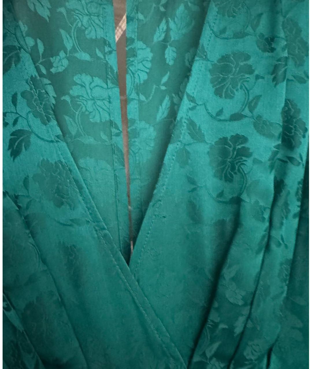 SANDRO Зеленые шелковое коктейльное платье, фото 5