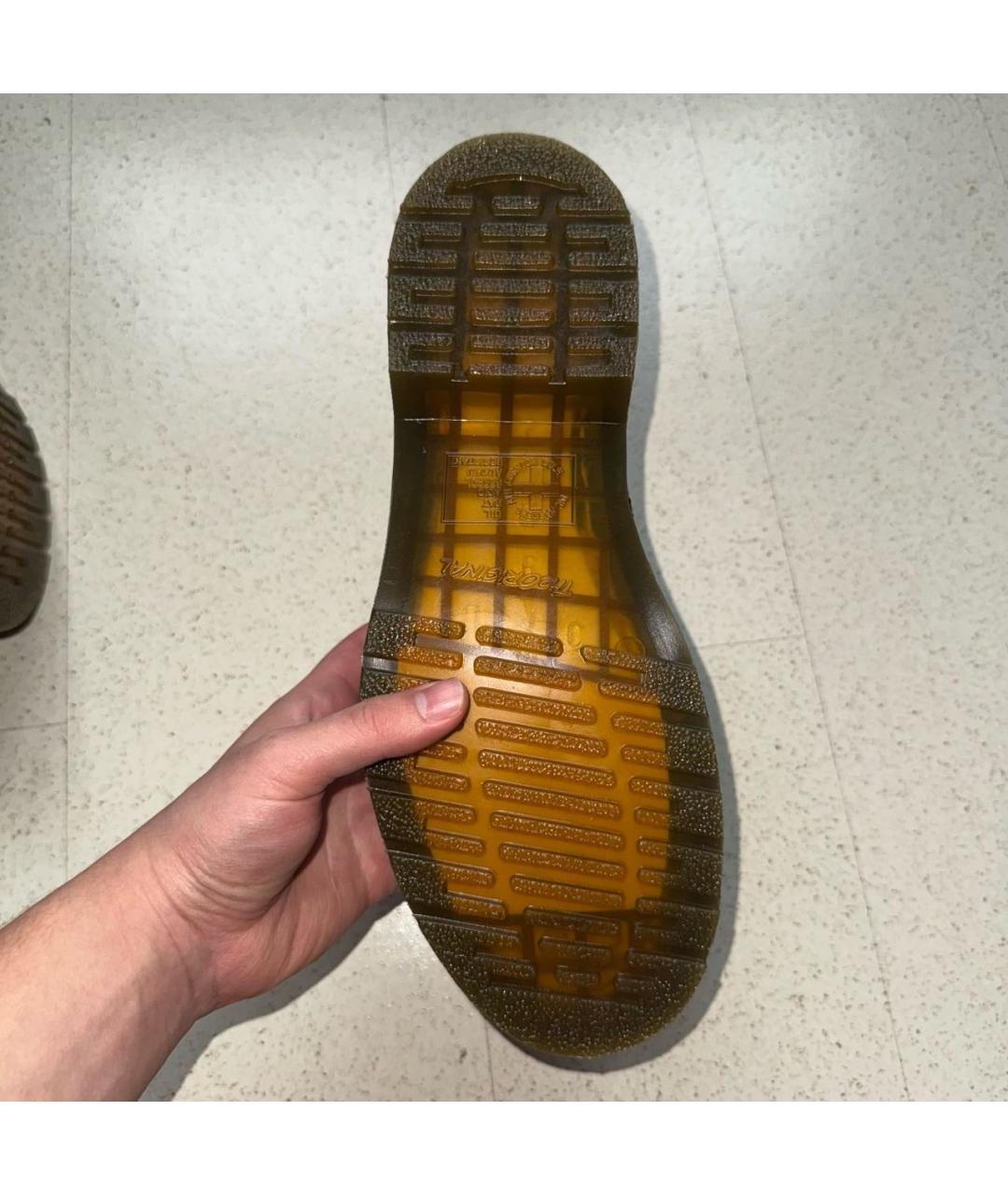 DR. MARTENS Коричневые низкие ботинки из искусственной кожи, фото 6