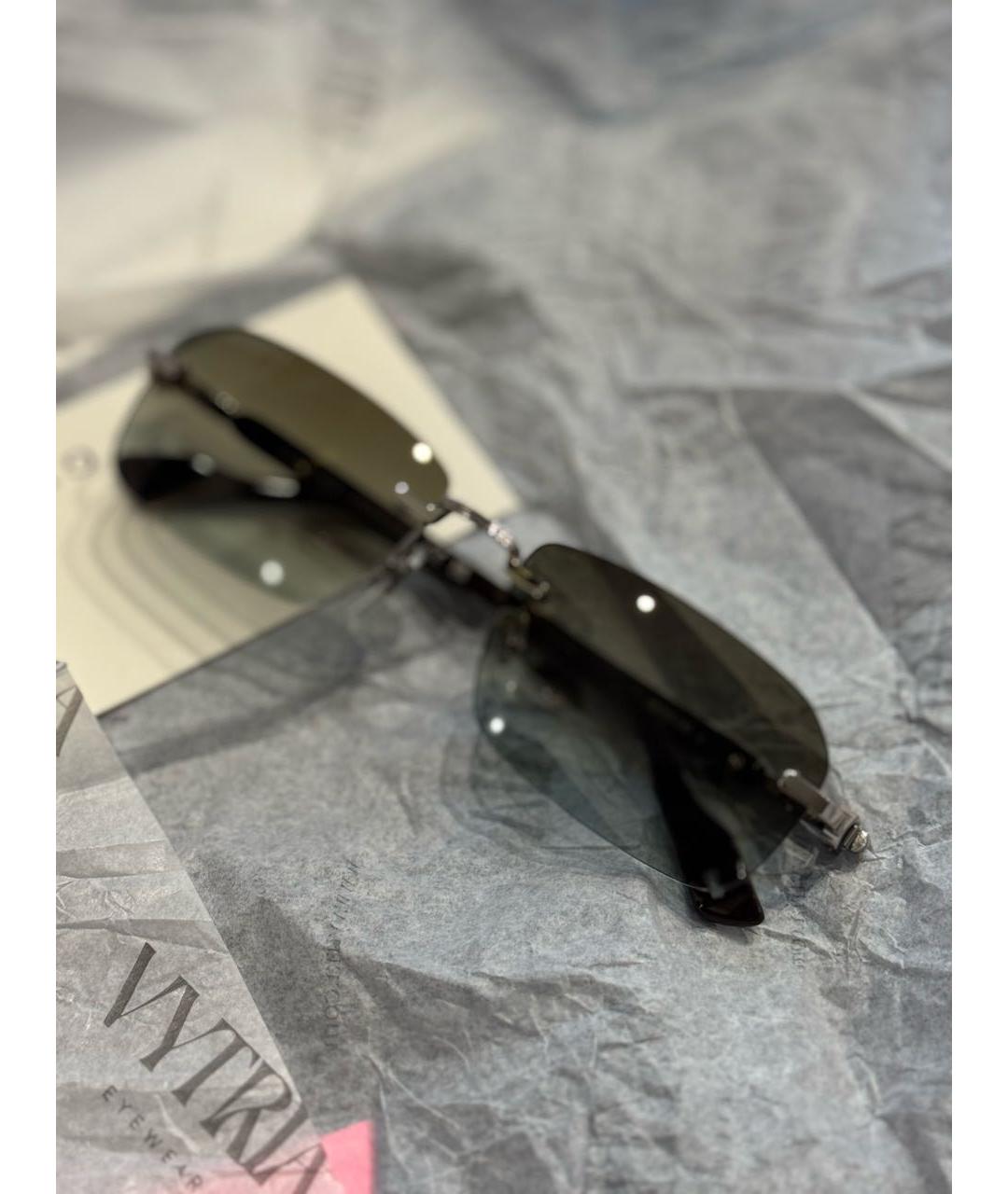 GUCCI Черные металлические солнцезащитные очки, фото 3