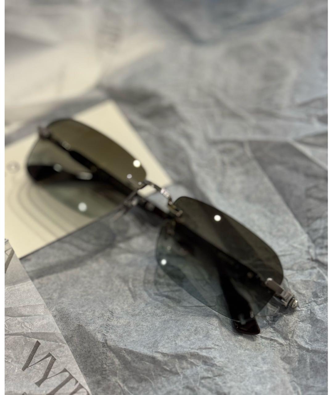 GUCCI Черные металлические солнцезащитные очки, фото 3