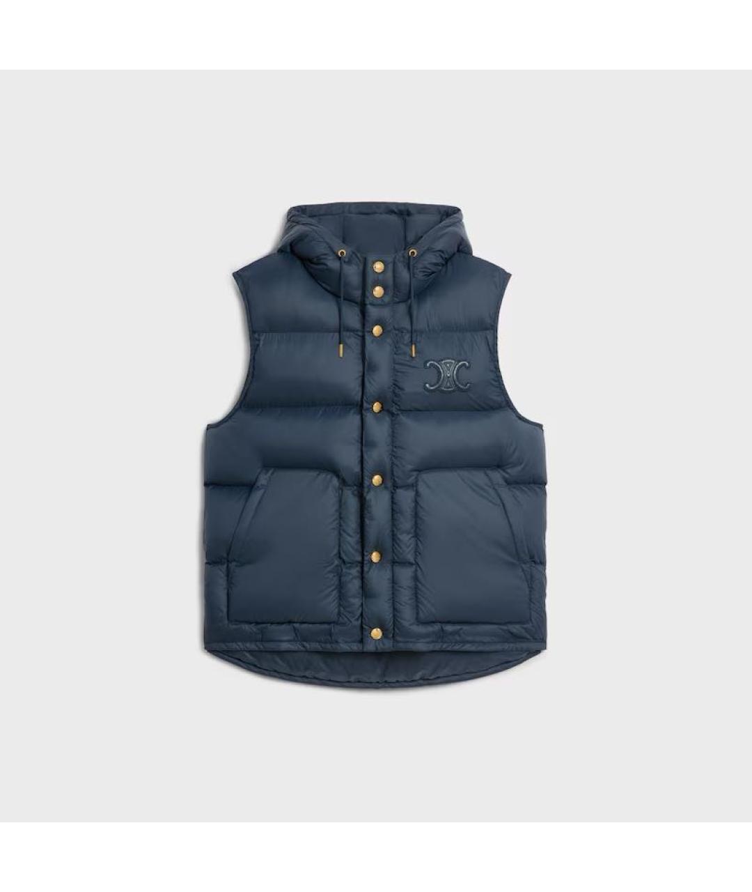 CELINE Темно-синий полиамидовый жилет, фото 4