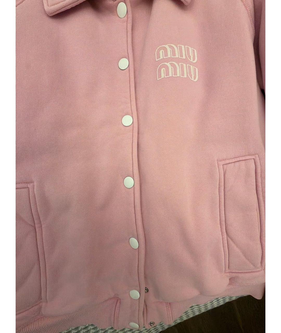 MIU MIU Розовая хлопковая куртка, фото 4