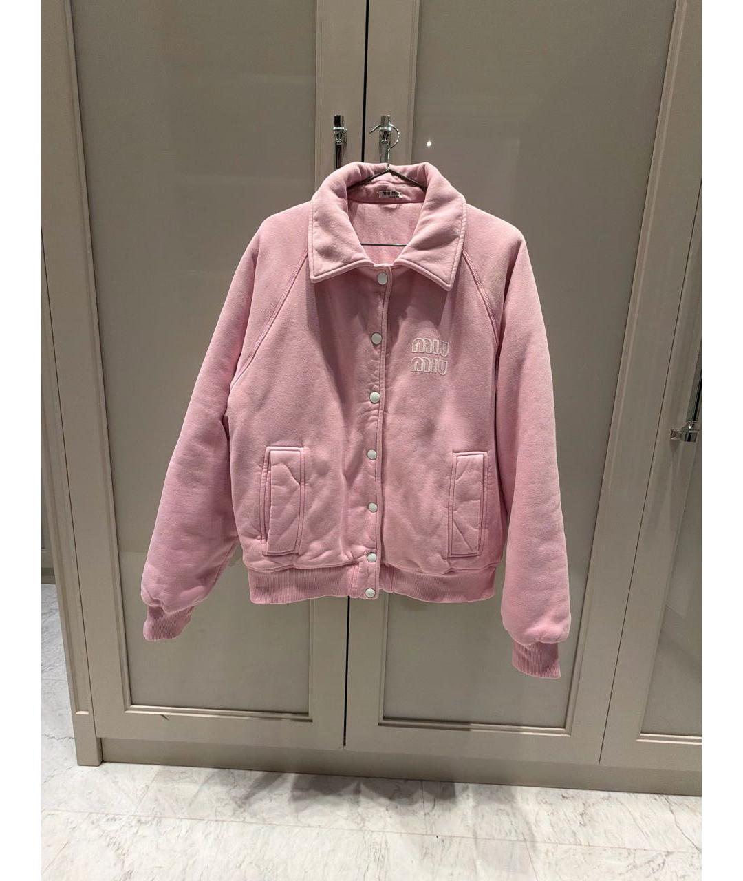 MIU MIU Розовая хлопковая куртка, фото 7
