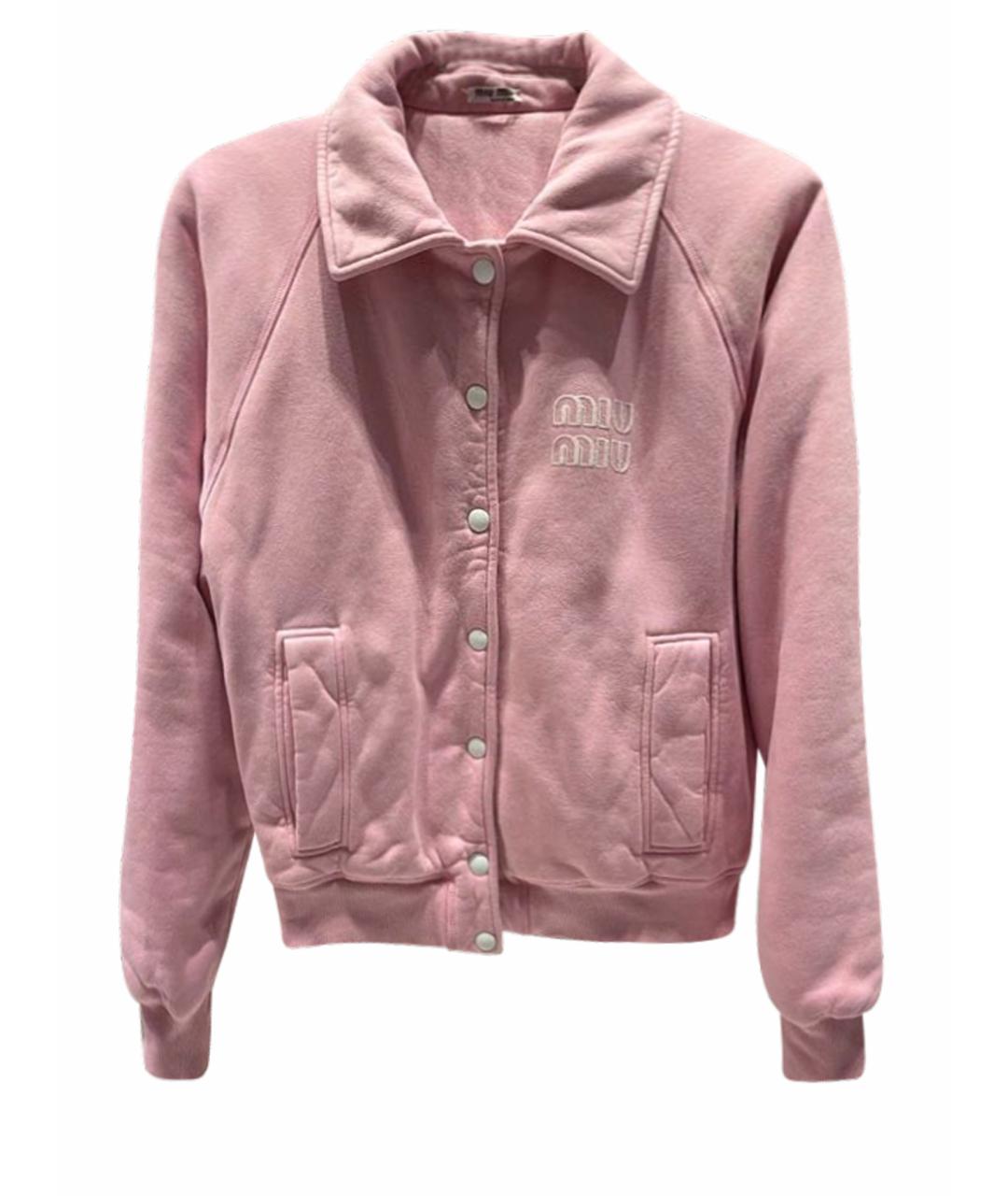 MIU MIU Розовая хлопковая куртка, фото 1