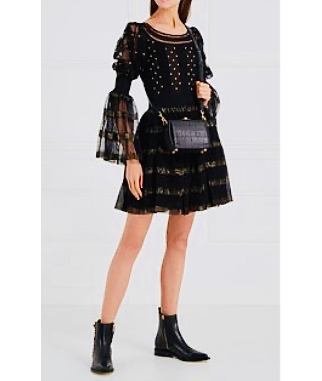 ALEXANDER MCQUEEN Черное шелковое коктейльное платье, фото 4