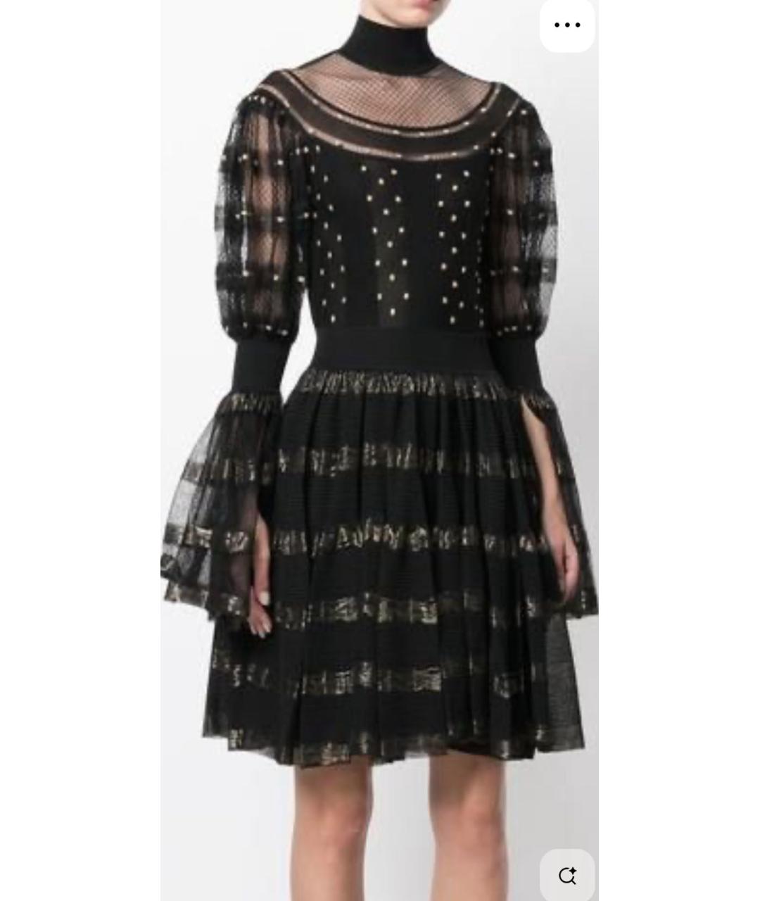 ALEXANDER MCQUEEN Черное шелковое коктейльное платье, фото 6