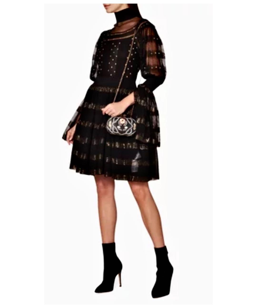 ALEXANDER MCQUEEN Черное шелковое коктейльное платье, фото 5