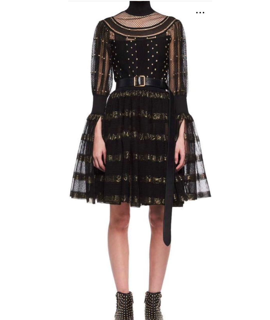 ALEXANDER MCQUEEN Черное шелковое коктейльное платье, фото 3