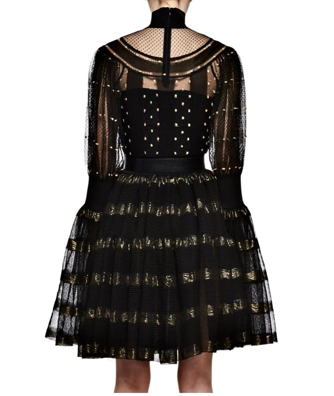 ALEXANDER MCQUEEN Черное шелковое коктейльное платье, фото 2