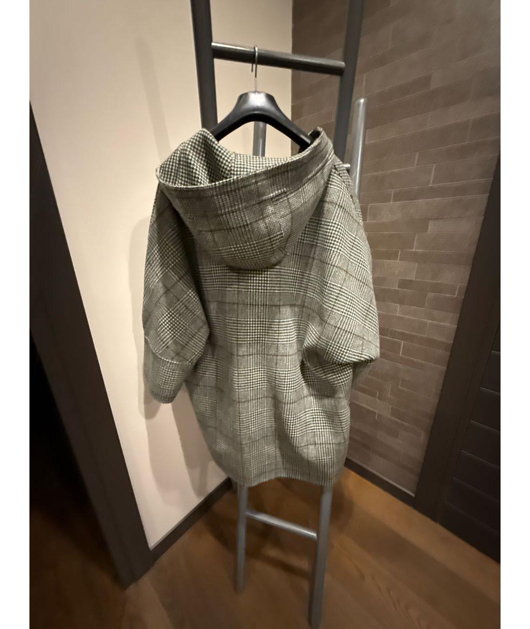 WEEKEND MAX MARA Серое шерстяное пальто, фото 2