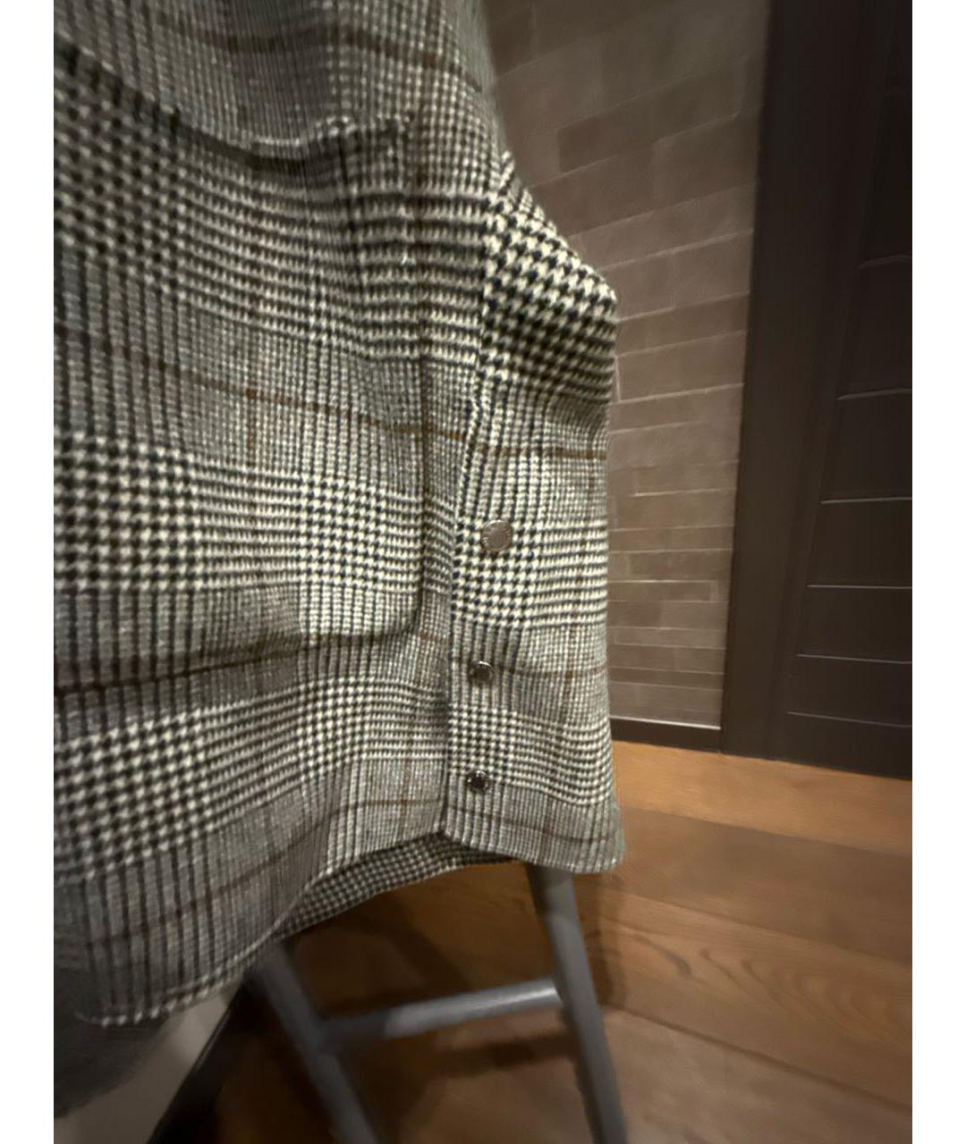 WEEKEND MAX MARA Серое шерстяное пальто, фото 4