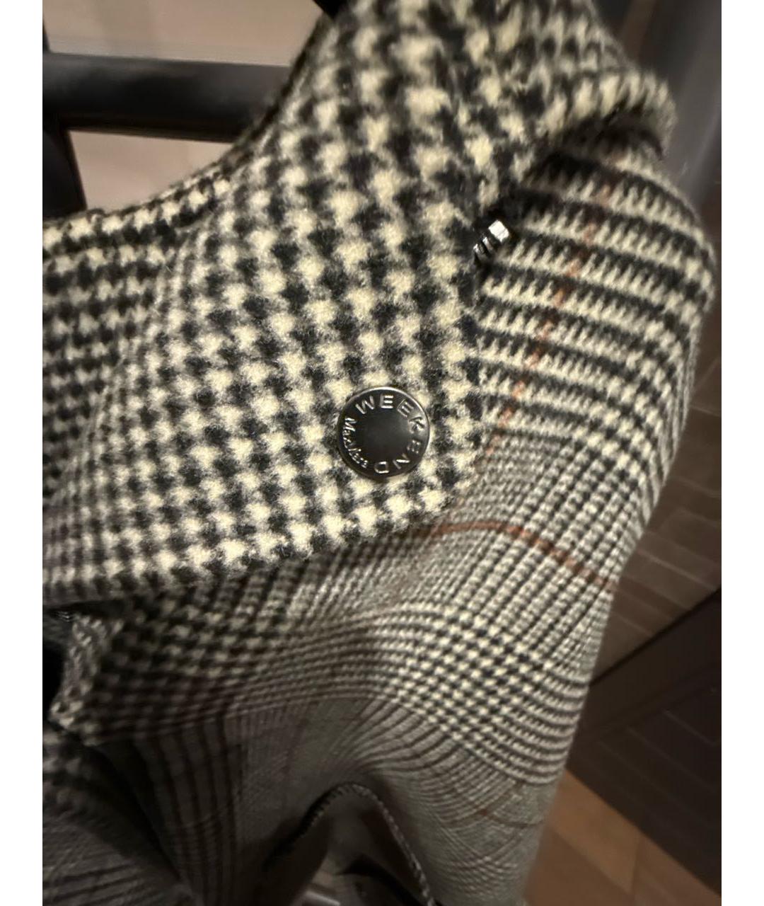 WEEKEND MAX MARA Серое шерстяное пальто, фото 5