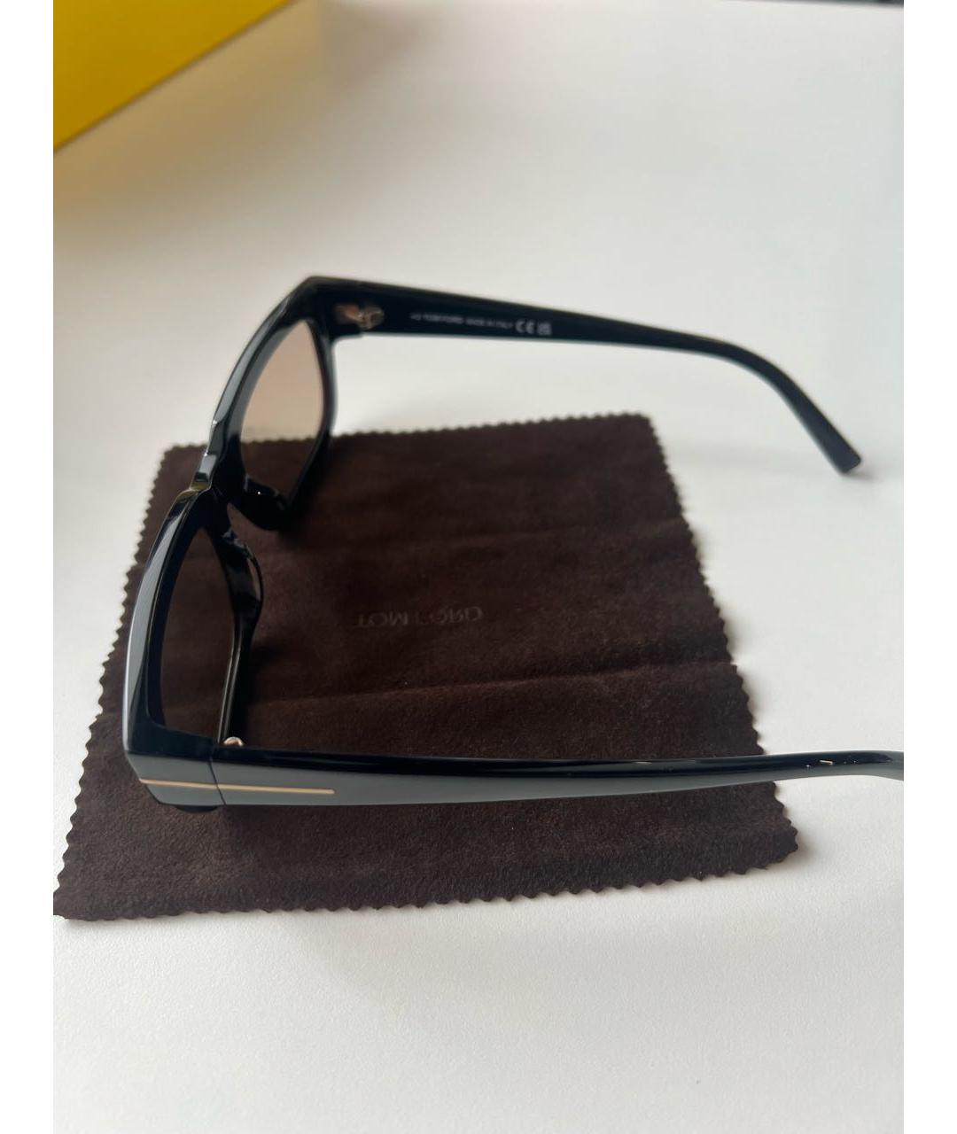 TOM FORD Черные пластиковые солнцезащитные очки, фото 2