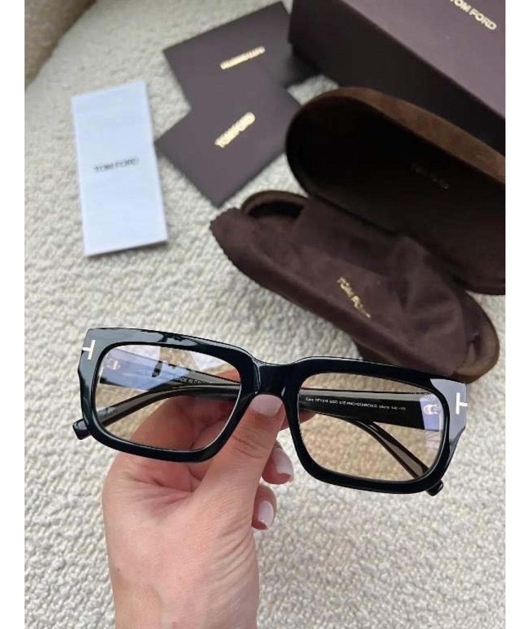 TOM FORD Черные пластиковые солнцезащитные очки, фото 9