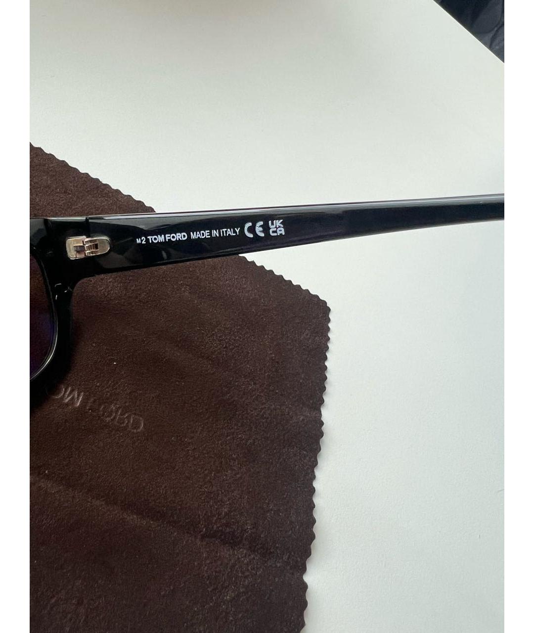 TOM FORD Черные пластиковые солнцезащитные очки, фото 7