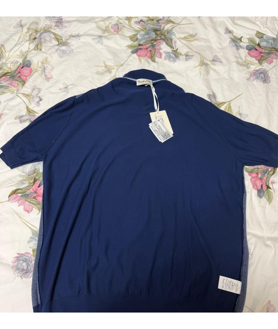 Castello d'Oro Темно-синий хлопковый джемпер / свитер, фото 3