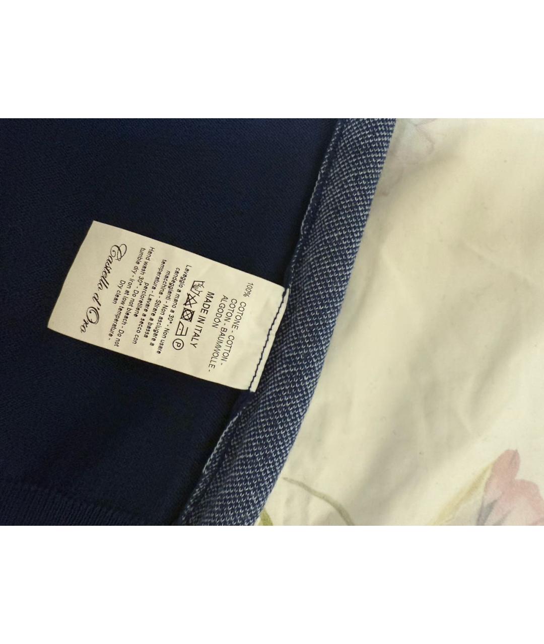 Castello d'Oro Темно-синий хлопковый джемпер / свитер, фото 5