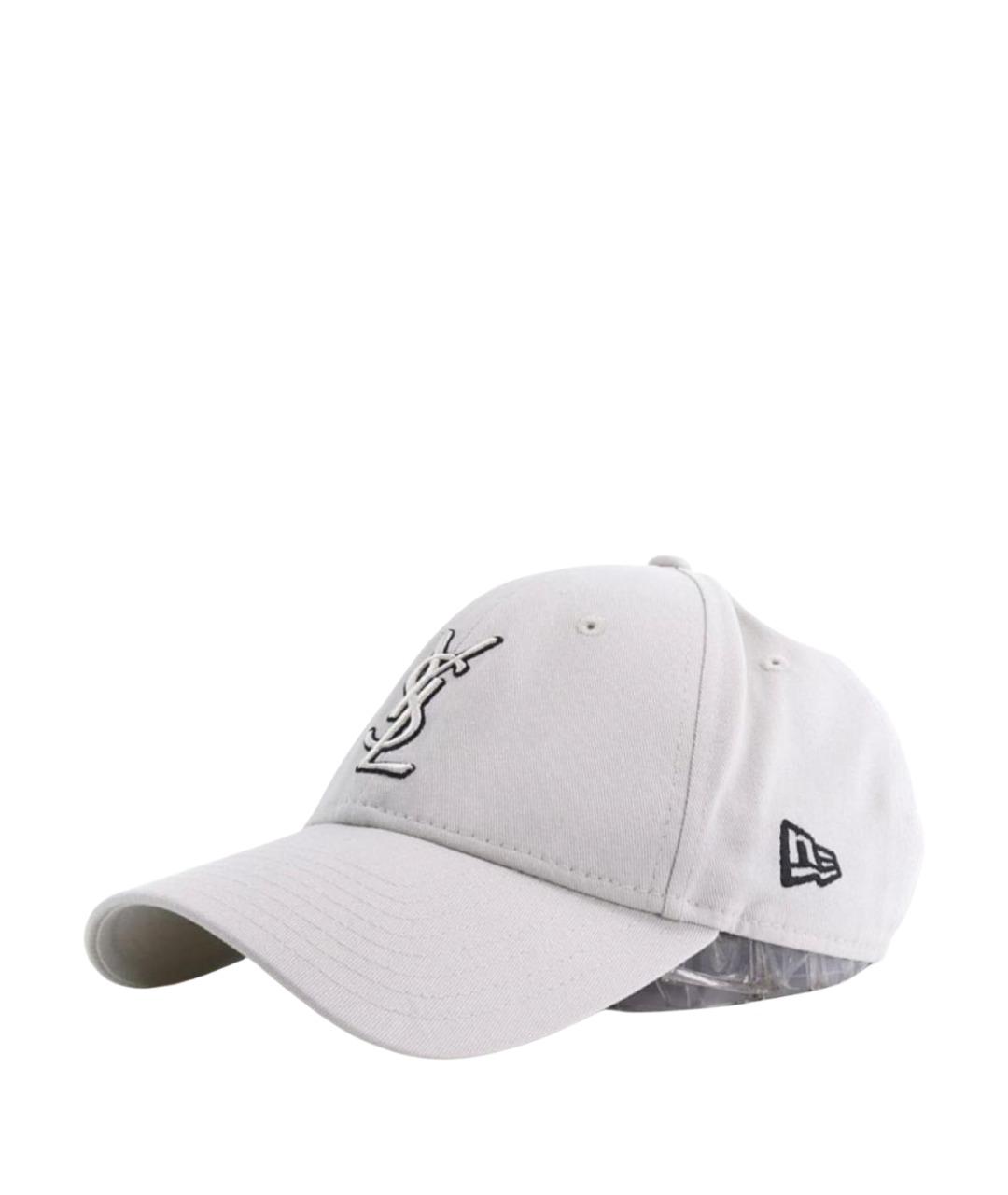 SAINT LAURENT Серая хлопковая кепка, фото 1