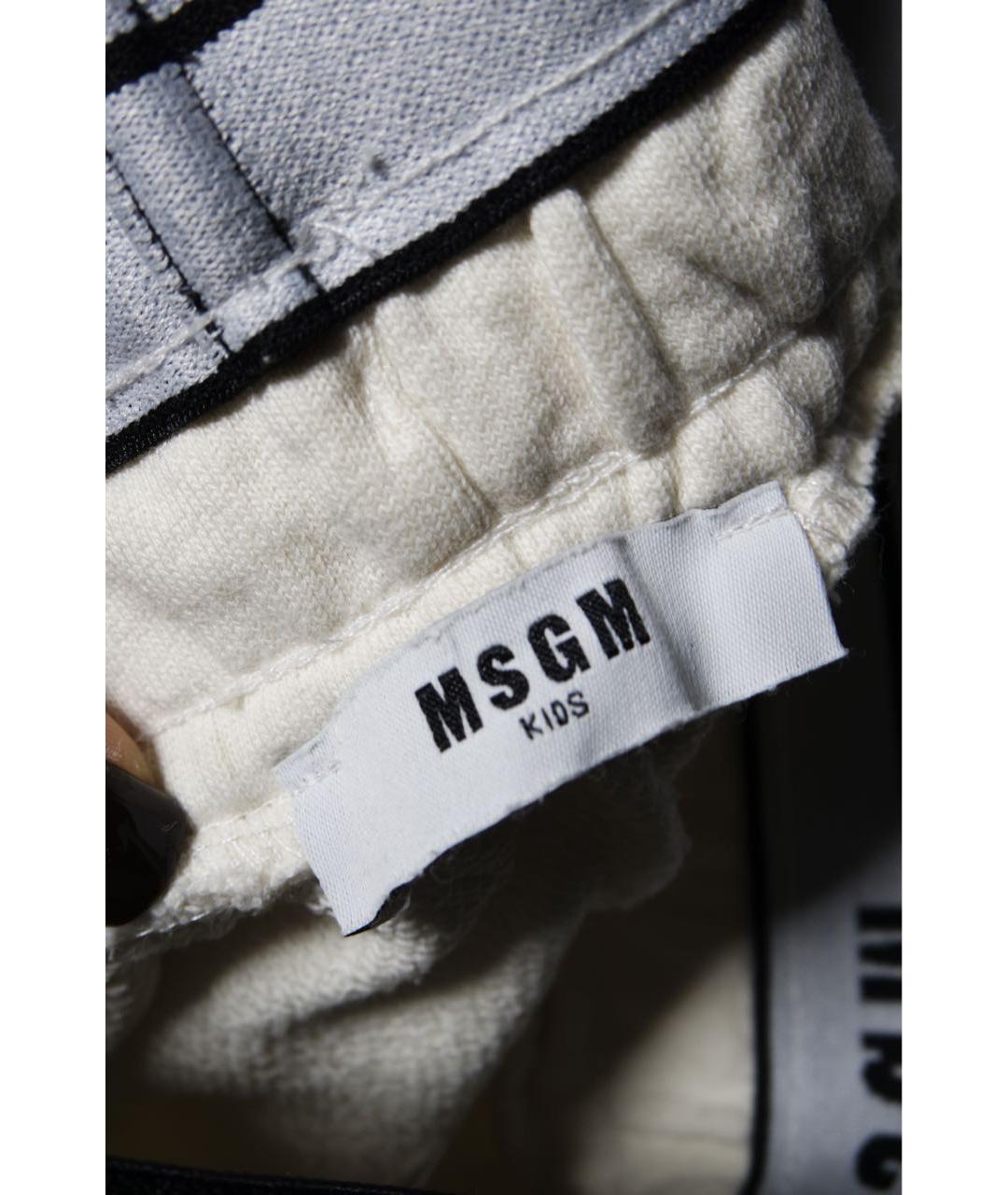 MSGM Белые хлопковые брюки и шорты, фото 4
