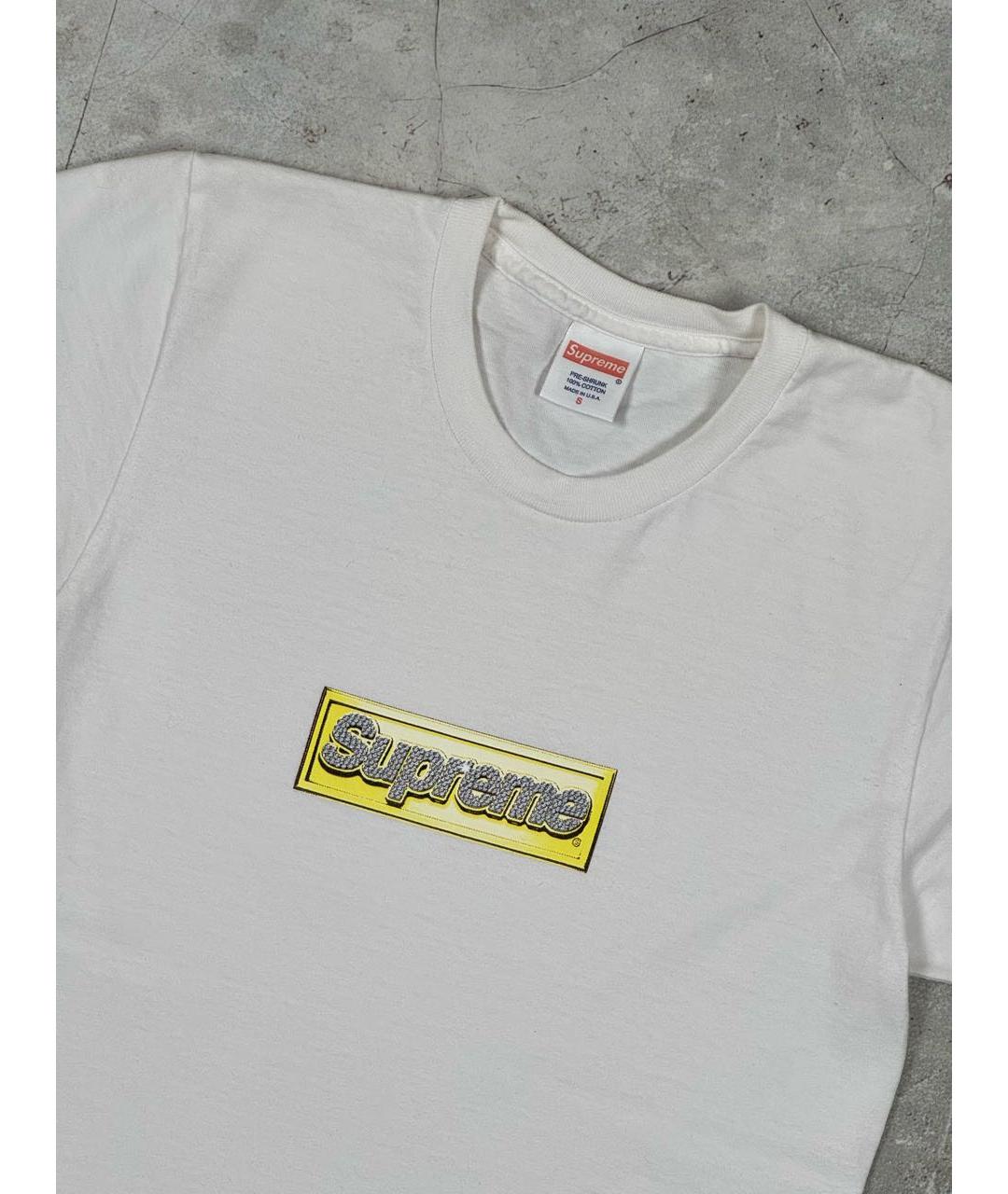 SUPREME Белая хлопковая футболка, фото 2