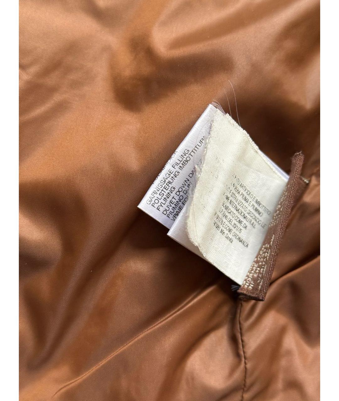 MONCLER Коричневый полиамидовый пуховик, фото 7
