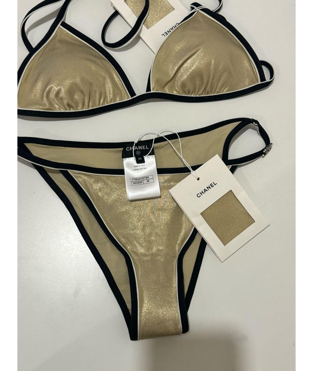 CHANEL Золотой купальник, фото 7