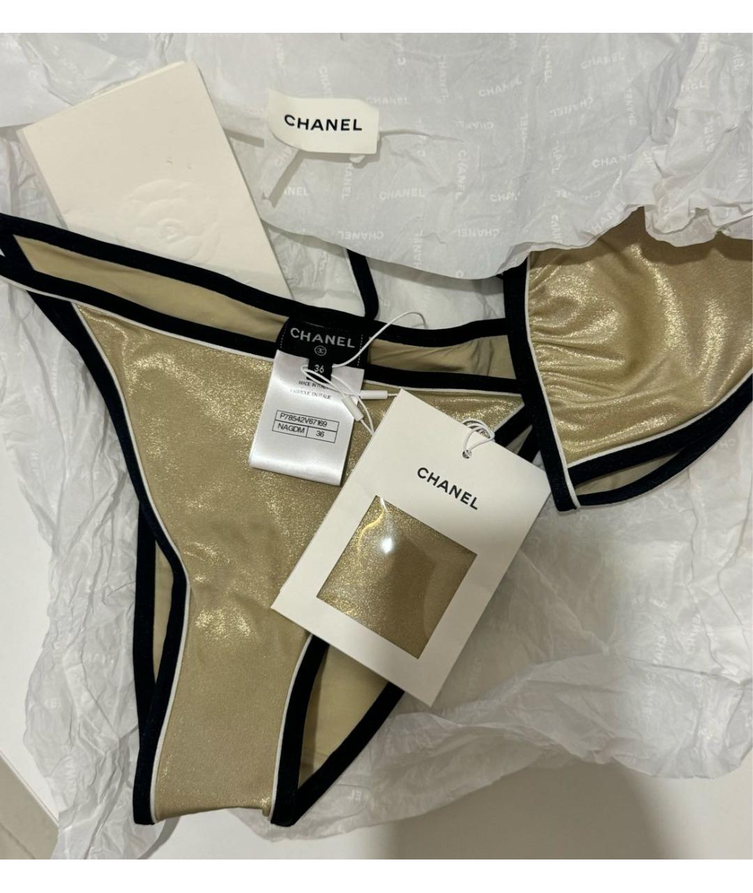 CHANEL Золотой купальник, фото 6