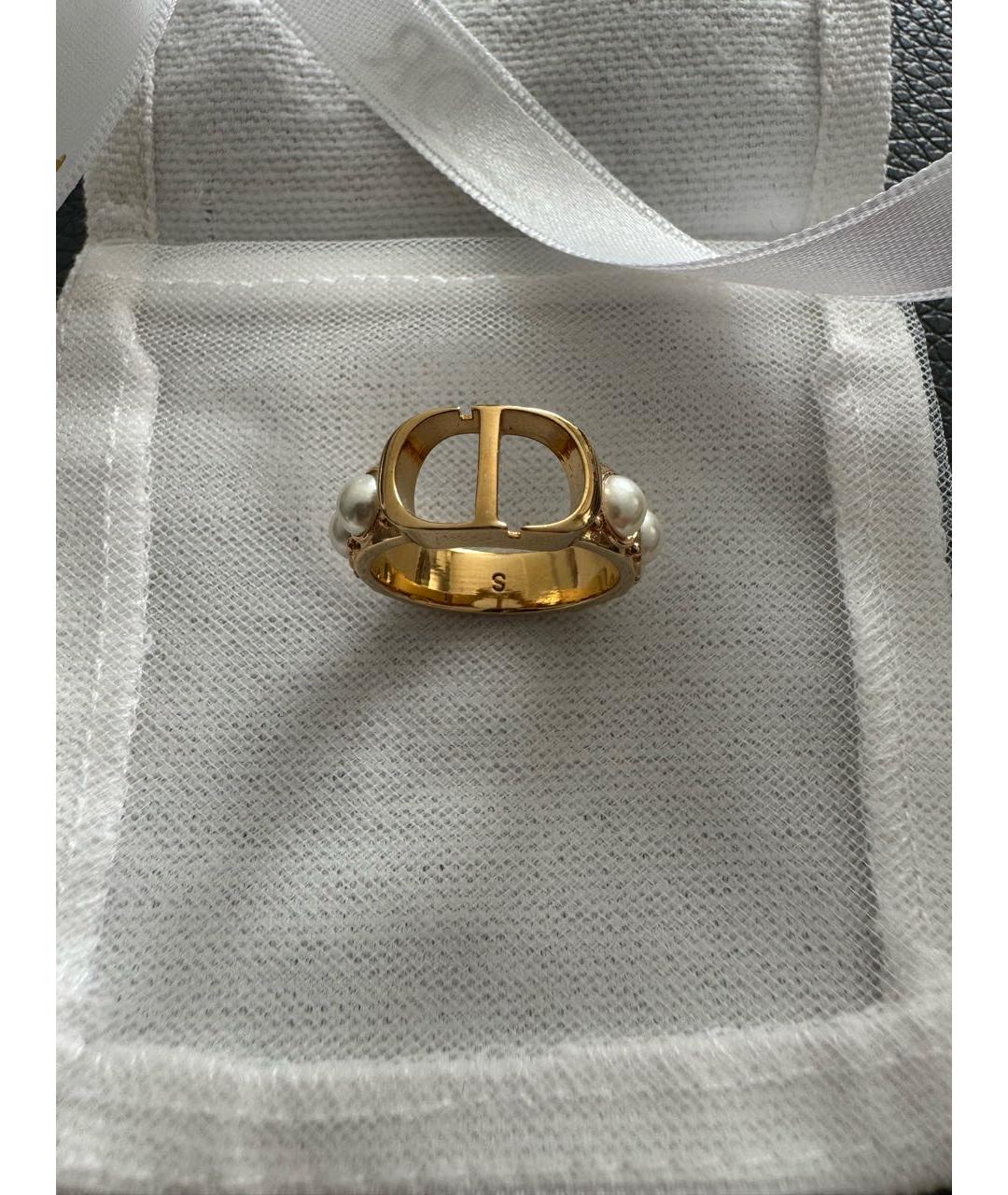 CHRISTIAN DIOR Золотое металлическое кольцо, фото 5