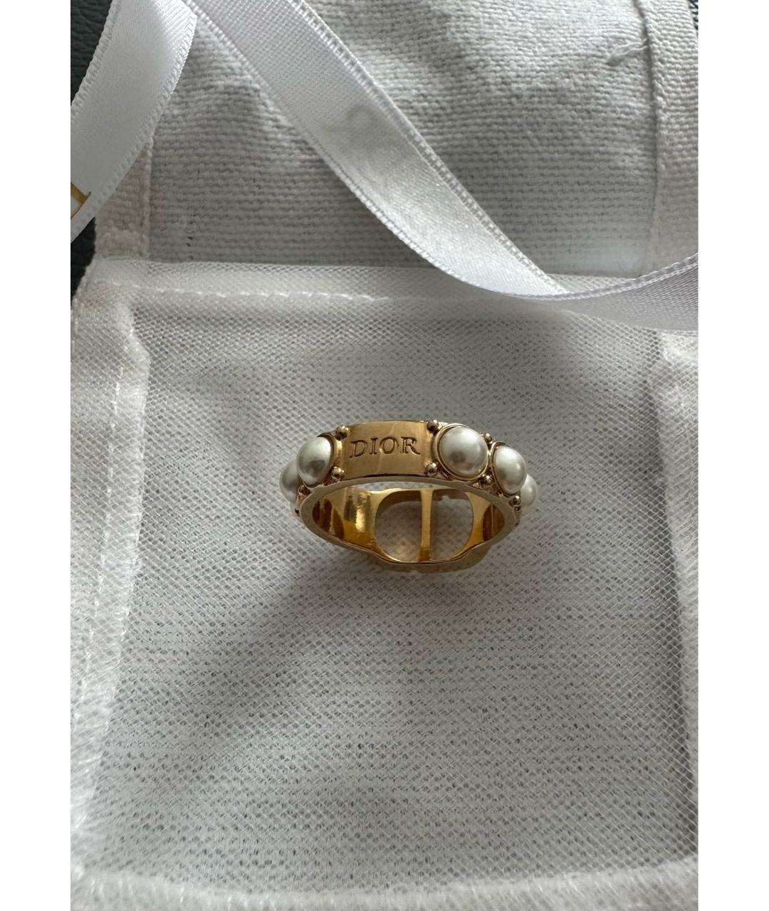 CHRISTIAN DIOR Золотое металлическое кольцо, фото 3
