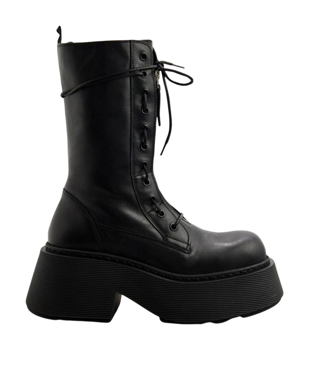 CASADEI Черные кожаные ботинки, фото 1