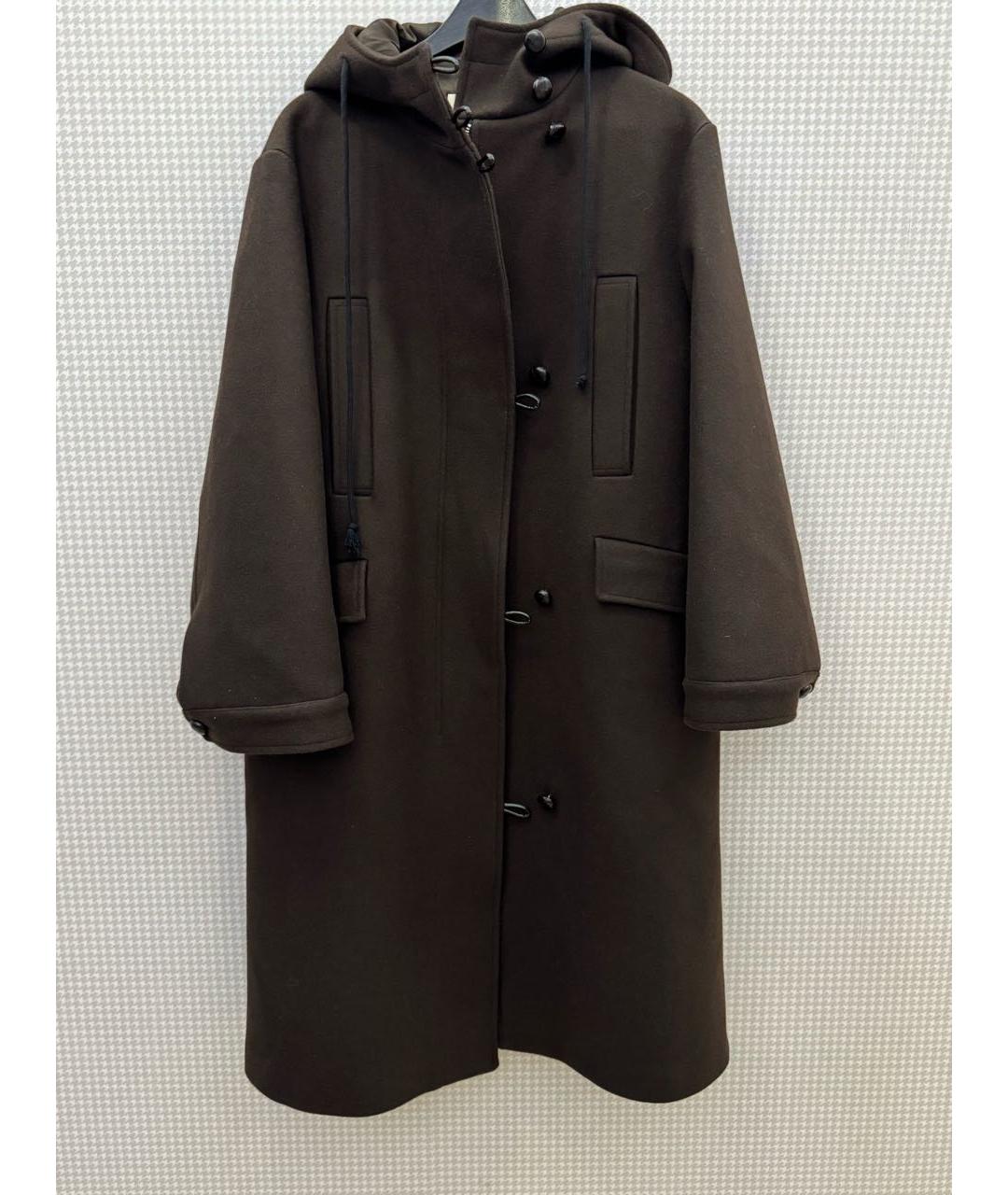 SEMICOUTURE Коричневое шерстяное пальто, фото 8