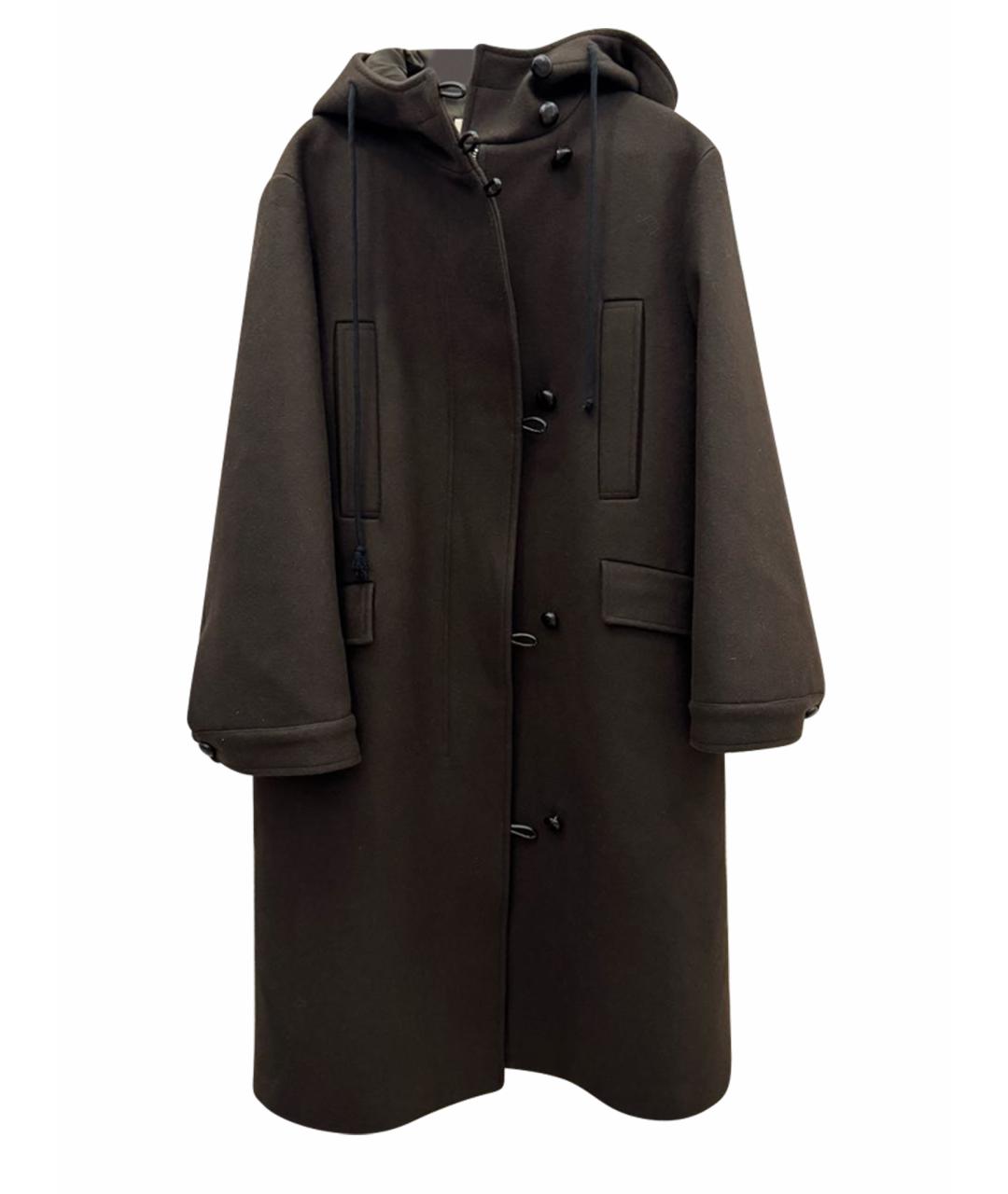 SEMICOUTURE Коричневое шерстяное пальто, фото 1