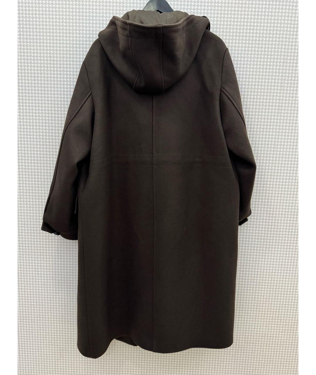 SEMICOUTURE Коричневое шерстяное пальто, фото 2