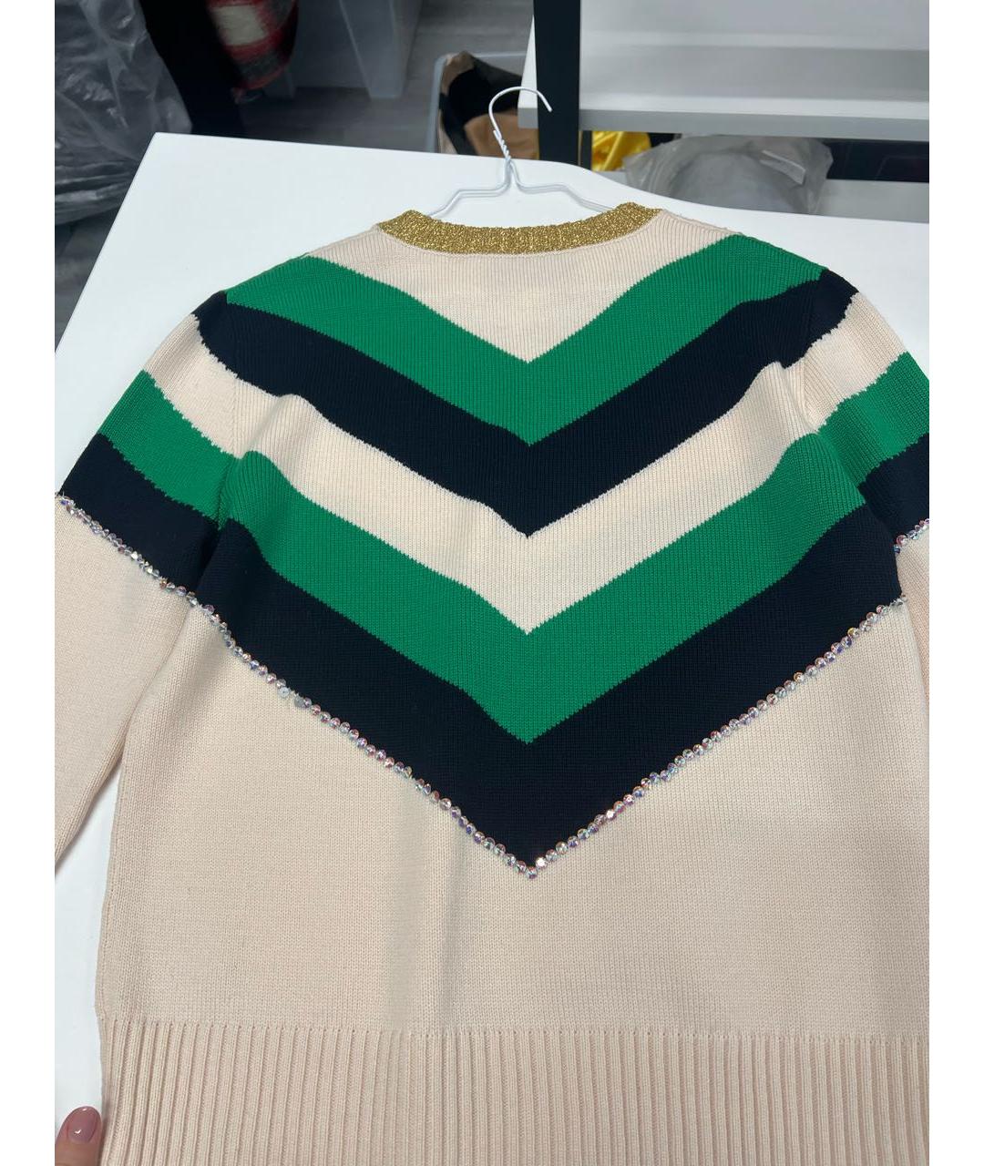 GUCCI Бежевый шерстяной джемпер / свитер, фото 2