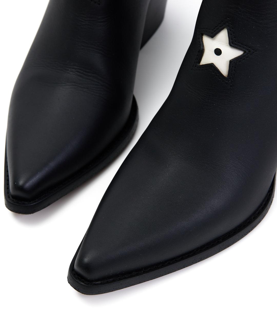 CHRISTIAN DIOR Черные кожаные ботильоны, фото 5