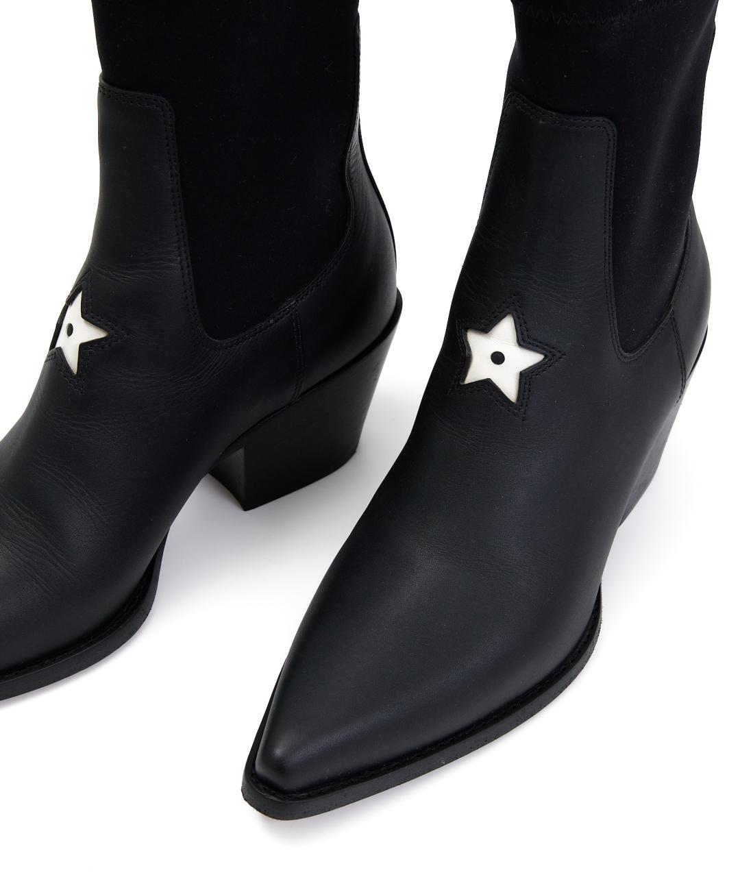 CHRISTIAN DIOR Черные кожаные ботильоны, фото 4