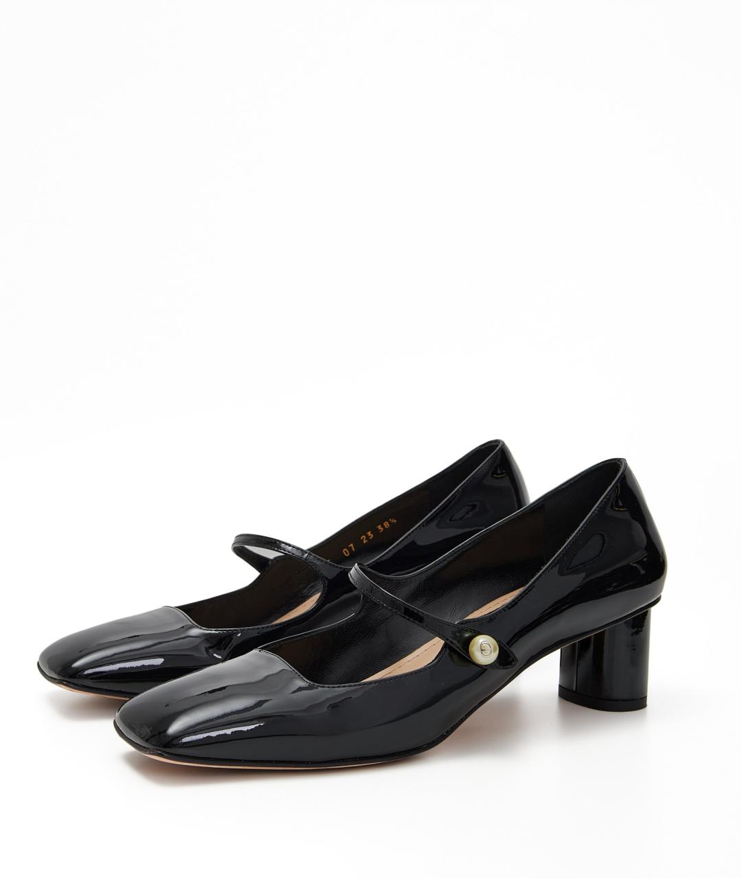 CHRISTIAN DIOR Черные туфли из лакированной кожи, фото 3