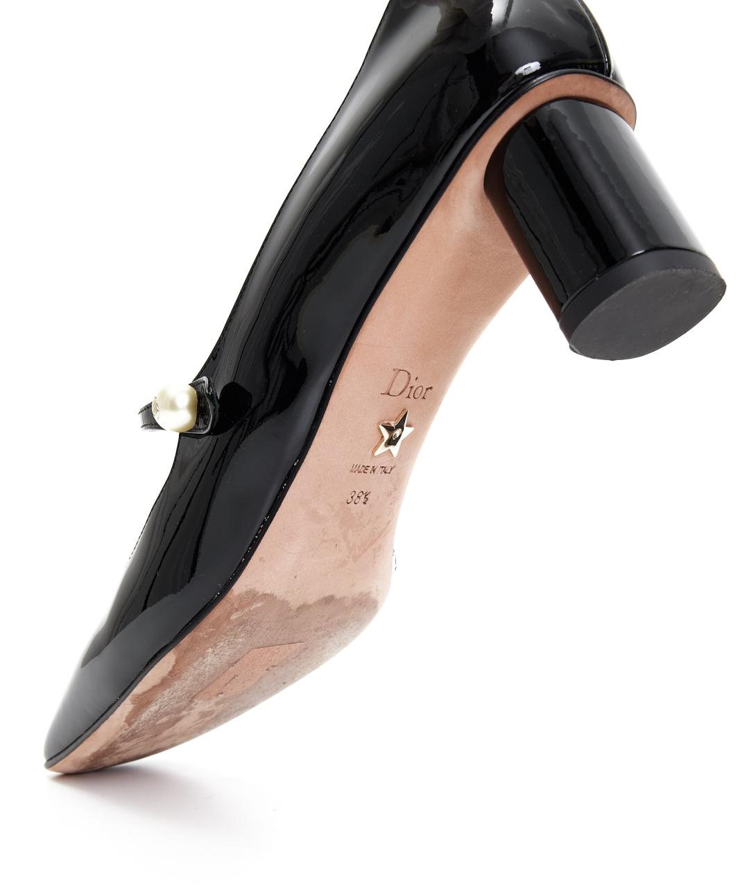 CHRISTIAN DIOR Черные туфли из лакированной кожи, фото 6