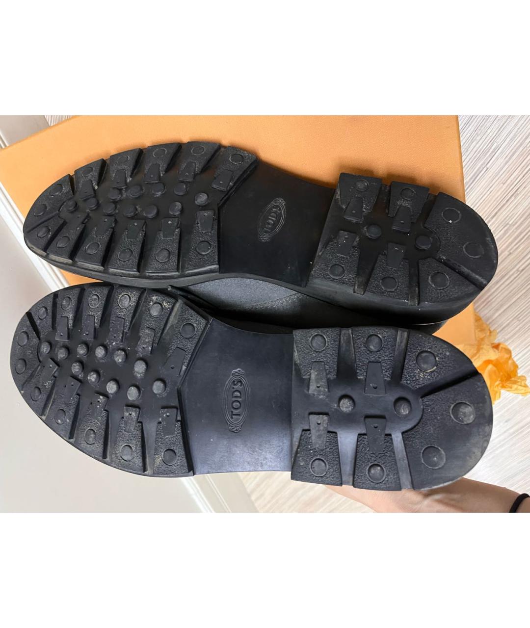 TOD'S Антрацитовые замшевые низкие ботинки, фото 6