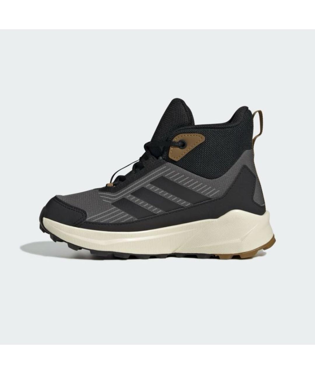 ADIDAS Черные текстильные высокие кроссовки / кеды, фото 4