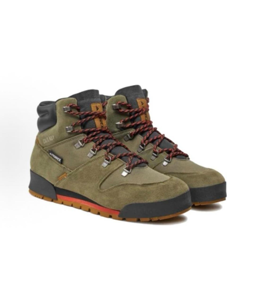 ADIDAS Хаки текстильные высокие кроссовки / кеды, фото 3