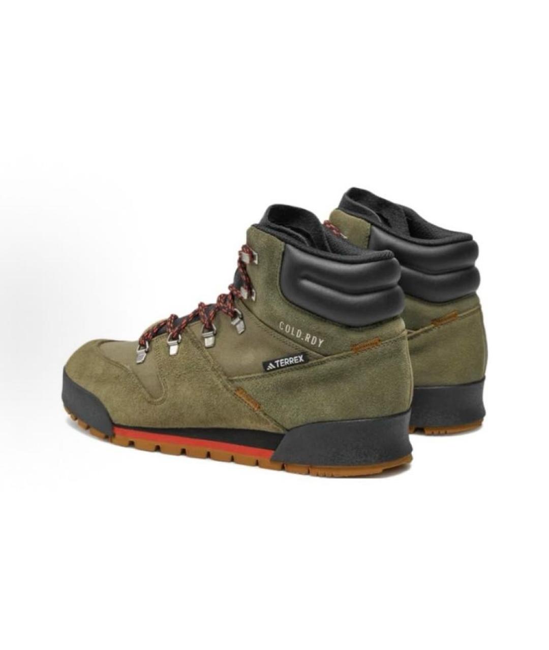 ADIDAS Хаки текстильные высокие кроссовки / кеды, фото 4