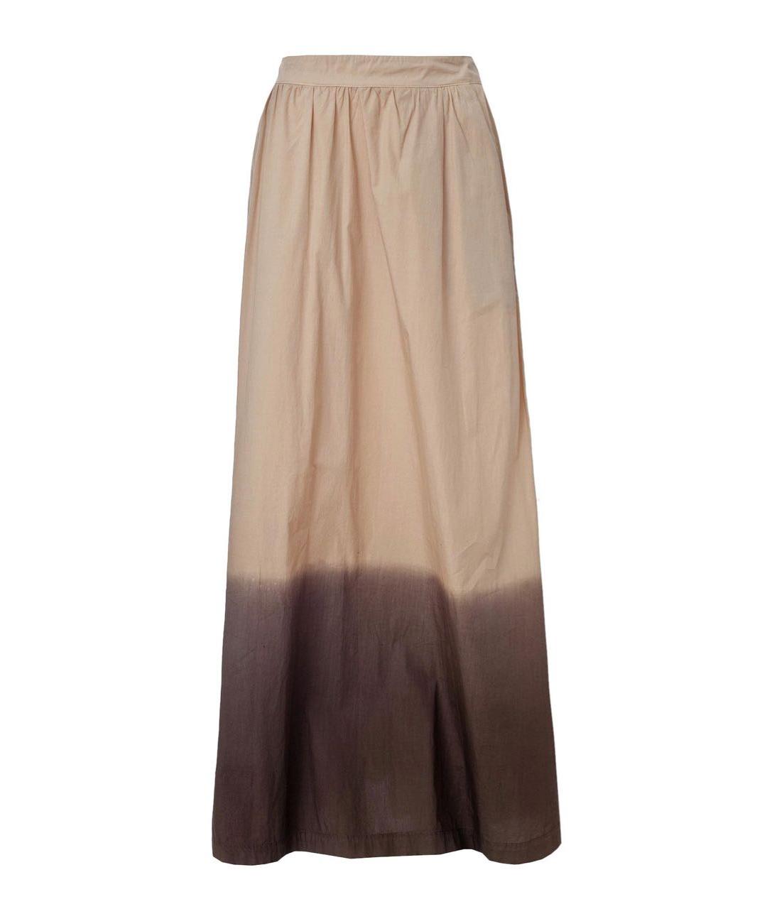 NUDE Бежевая хлопковая юбка макси, фото 9