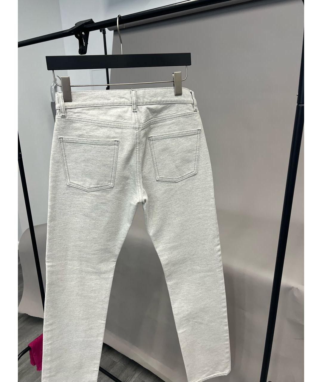MAISON MARGIELA Серые хлопко-эластановые прямые джинсы, фото 2