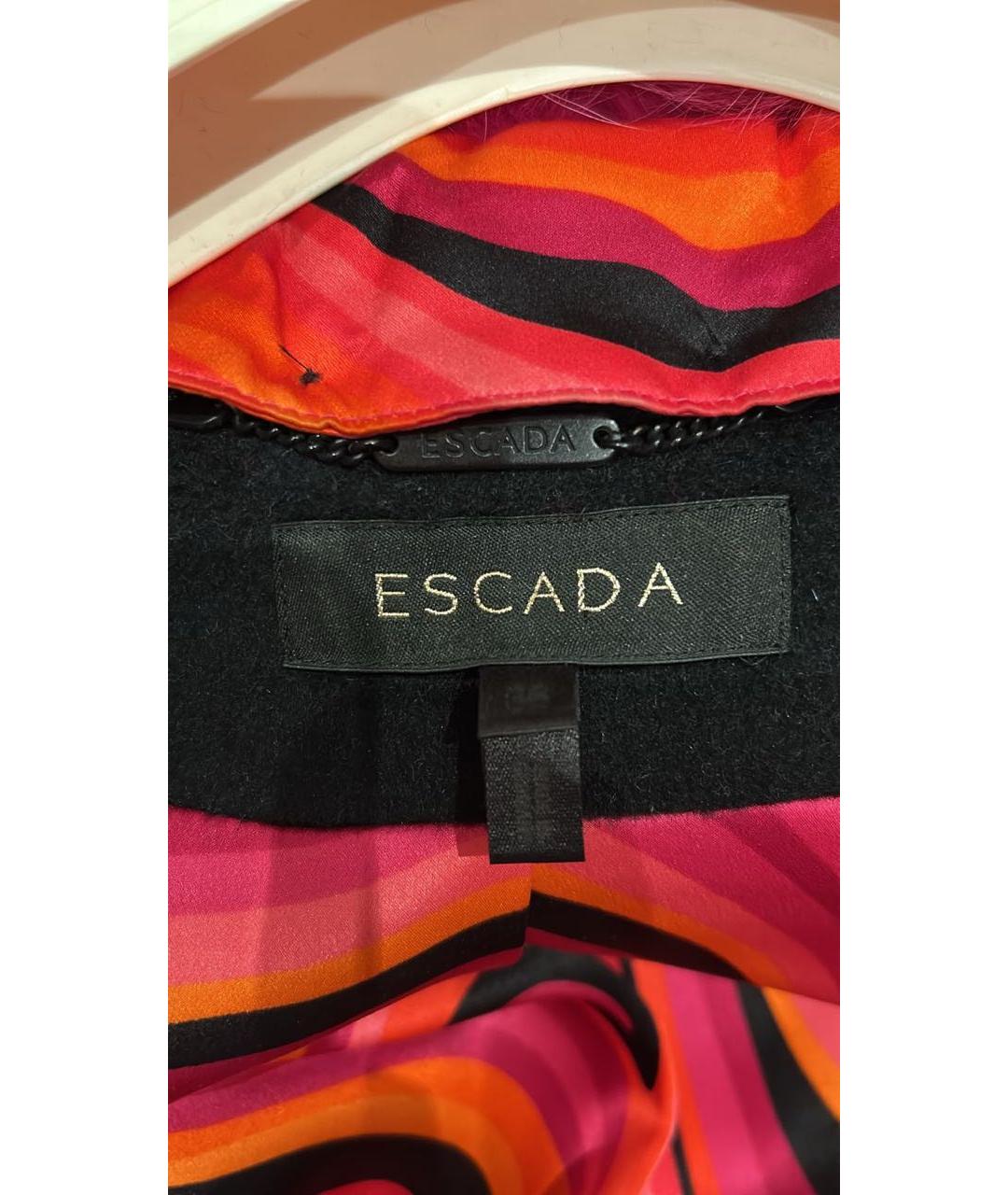 ESCADA Черное шерстяное пальто, фото 4