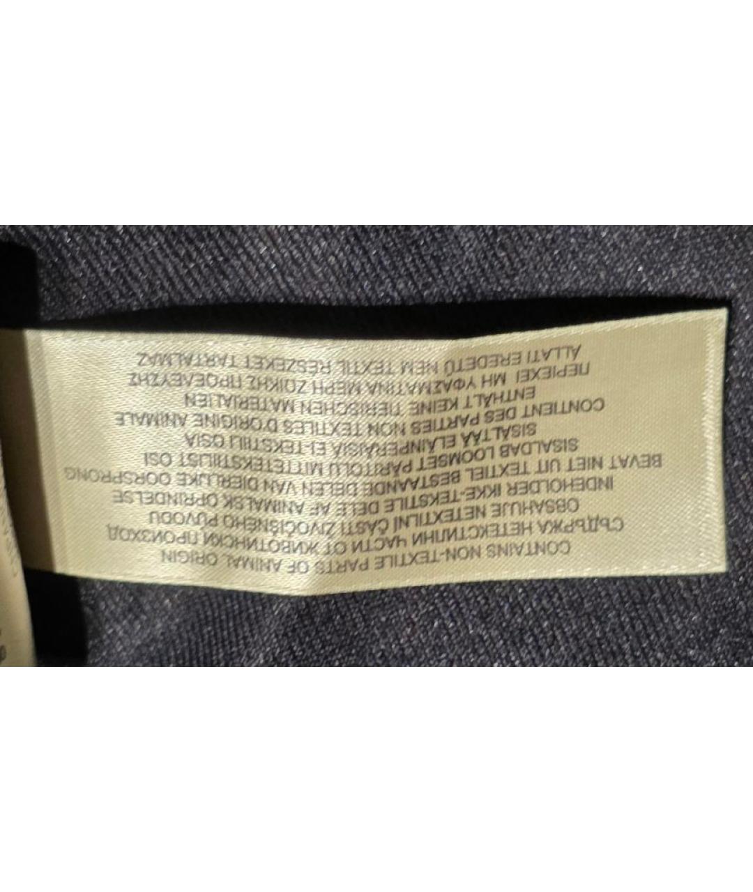 BURBERRY Темно-синяя хлопковая юбка миди, фото 8