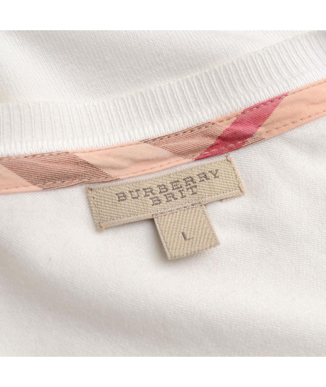 BURBERRY Белый вискозный джемпер / свитер, фото 4